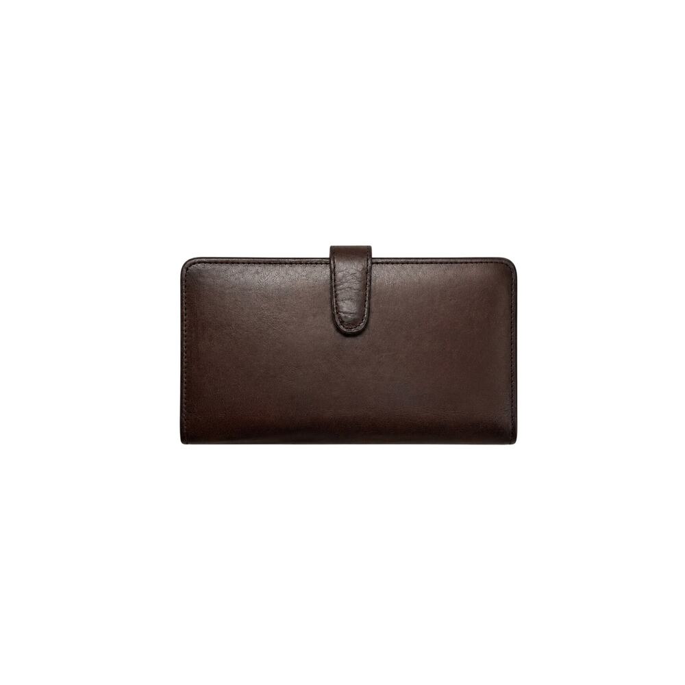 Vintage Coach Glove Tanned Leather Organizer Wallet Checkbook Passport Brown 90s